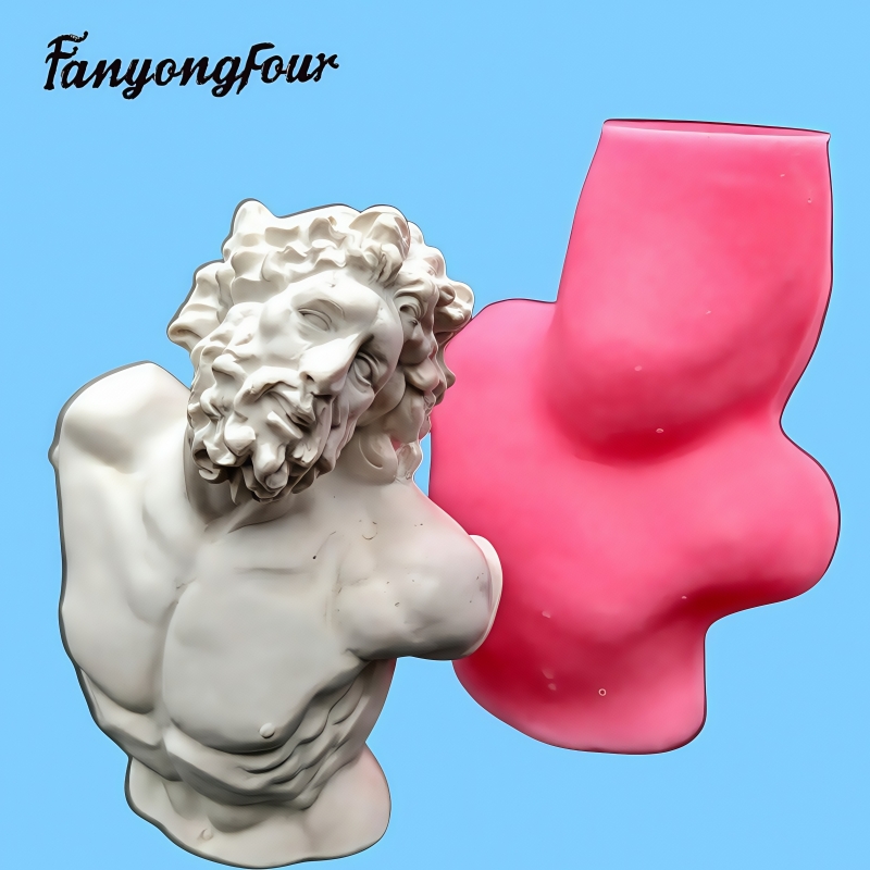 Candle Molds - Laokong yarım vücut silikon kalıp, alçı