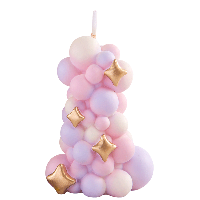 Renkli balon sütun mumları, do - Paraffin Wax incelemesi ve fiyatı